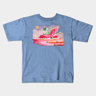 Red Car Dragon Kids T-Shirt